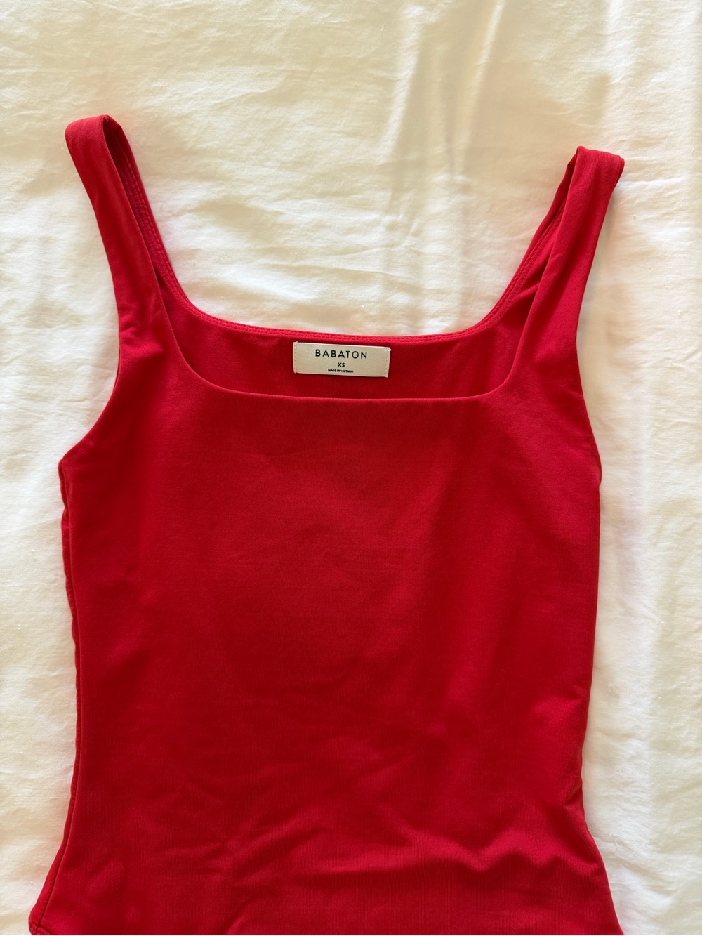 Aritzia Babaton Red Square Neck Tank